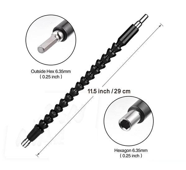 Kunci T Set Obeng Fleksibel Flexible Drill Extension Sambungan Obeng