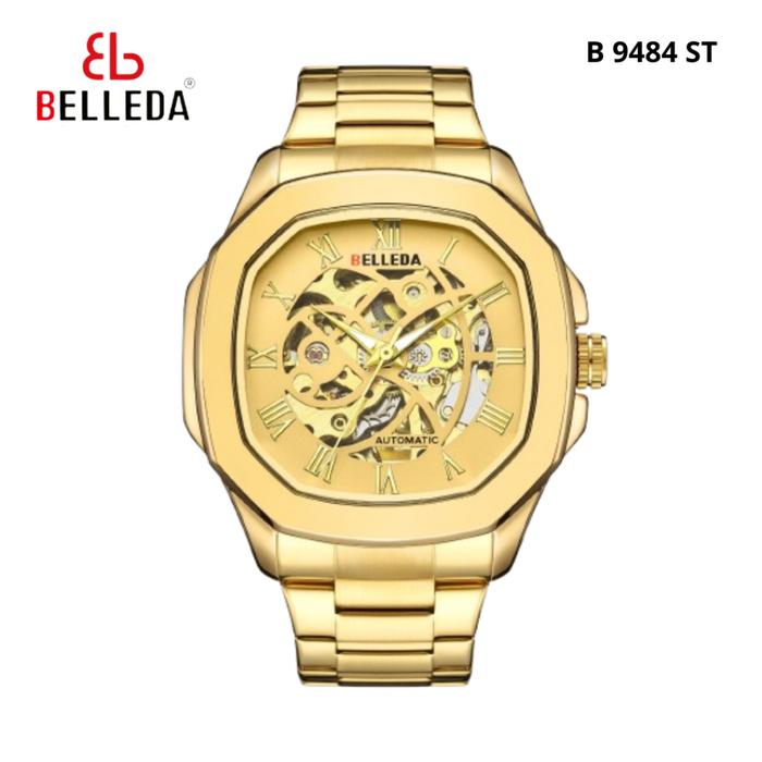 JAM TANGAN PRIA AUTOMATIC BELLEDA 9633 RANTAI STAINLESS STEEL ANTI AIR 30 METER FASHION WATCH