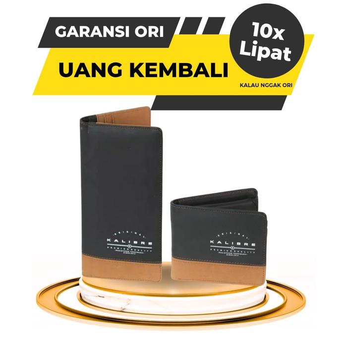 Dompet Lipat Kalibre no Eiger Black Brown Dompet Panjang Pria Cowok Cowo Original