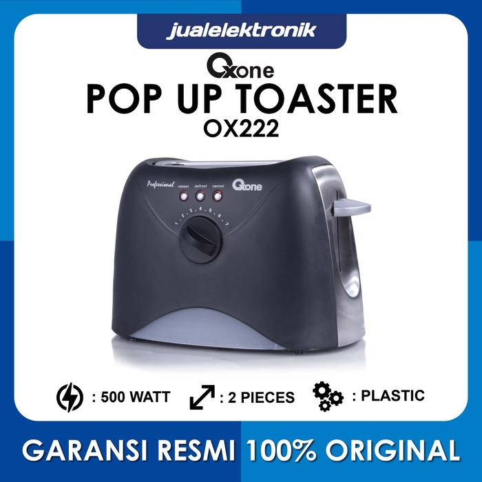 Oxone Bread Toaster – OX222 Pemanggang Roti Hitam