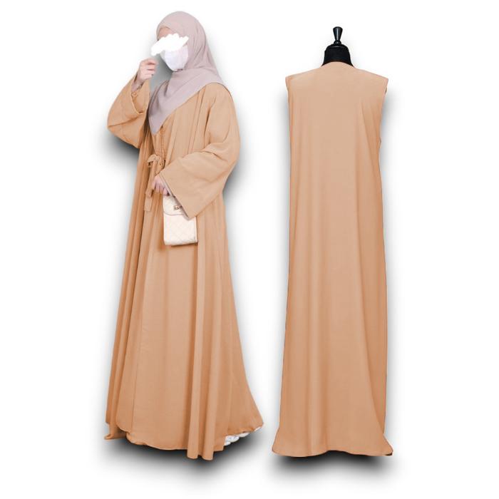 GamisAzna - Abaya Outer Malika Milo | Abaya Turkey Basic Arab Turki Gamis Muslim Remaja Wanita Aeshe