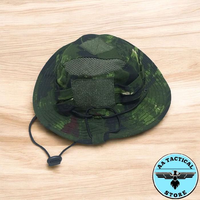 AA Tactical Topi Rimba Tactical Outdoor Camo Mesh Bonnie Hat dengan Desain Net dan Tali Penyesuaian