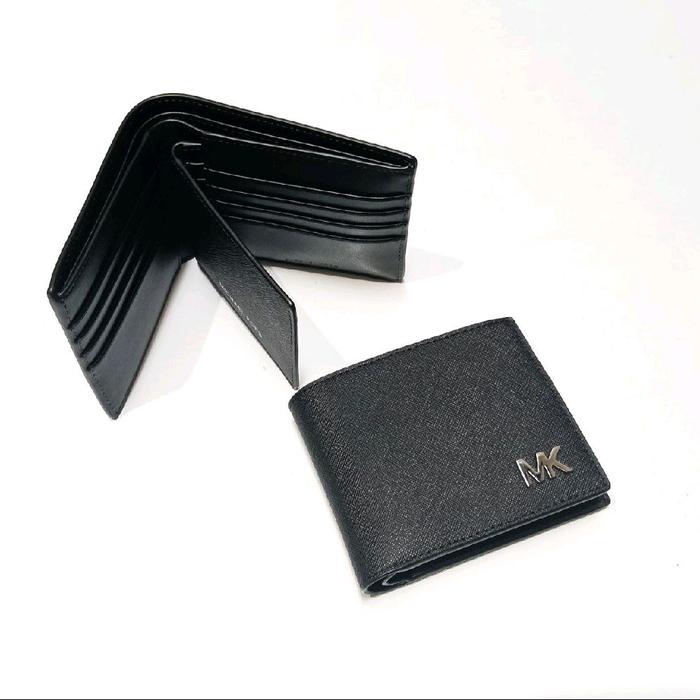 Dompet Pria MK Original USA COOPER BIFOLD WALLET W/PASSCASE BLACK Authentic Official Store