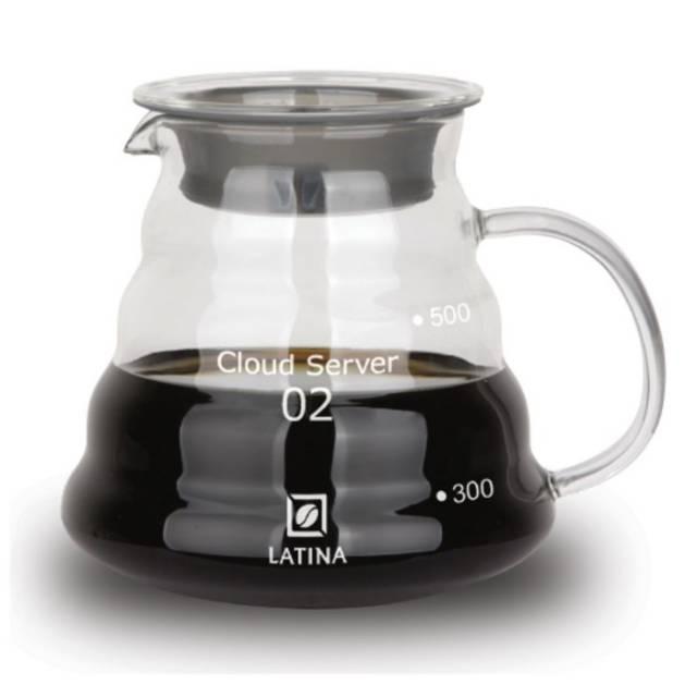 Latina Cloud coffee Server 02 600ml ceret awan pot kaca pyrex