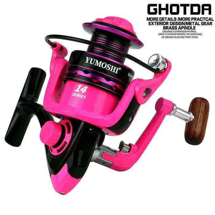 GHOTDA Pink Spinning Fishing Reel 2000-7000 Fishing Reel Saltwater