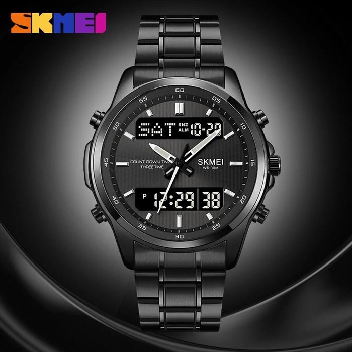 Jam Tangan Pria Analog Digital SKMEI Original 2049 Water Resist Stainless Steel Onisto.id