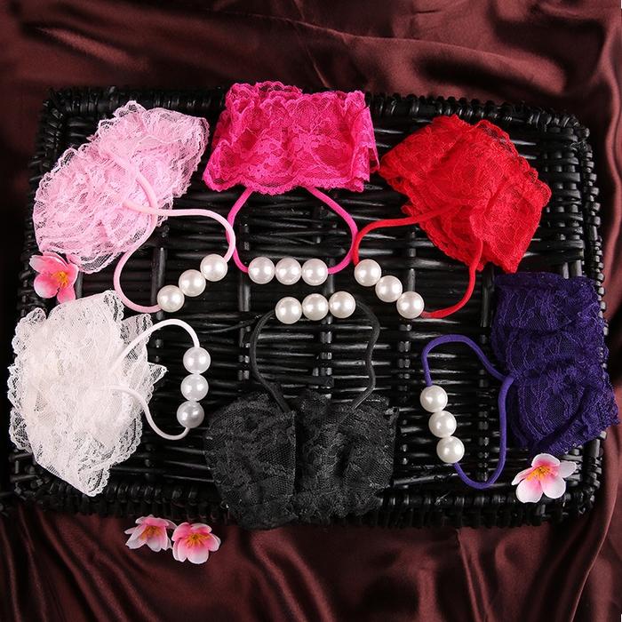 Celana Dalam Wanita G String Tali Mutiara Renda Thong