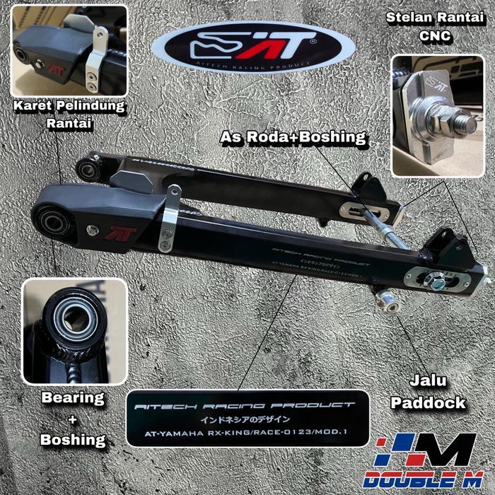 Swing Arm Arem Lengan Ayun Aitech Aluminium Almu CNC Yamaha RX King not BPro