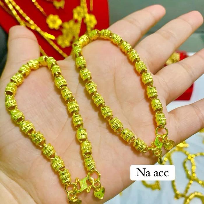 Gelang Bambu Geccong 1 Suku Lapis Mas 24K - Aksesori Fashion
