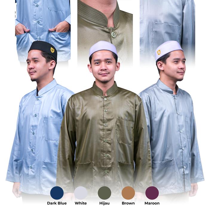Ar Riyadh Baju Koko ZAWEEYA Ajib Series Motif Alsadah Haramain Elegan Panjang Dewasa