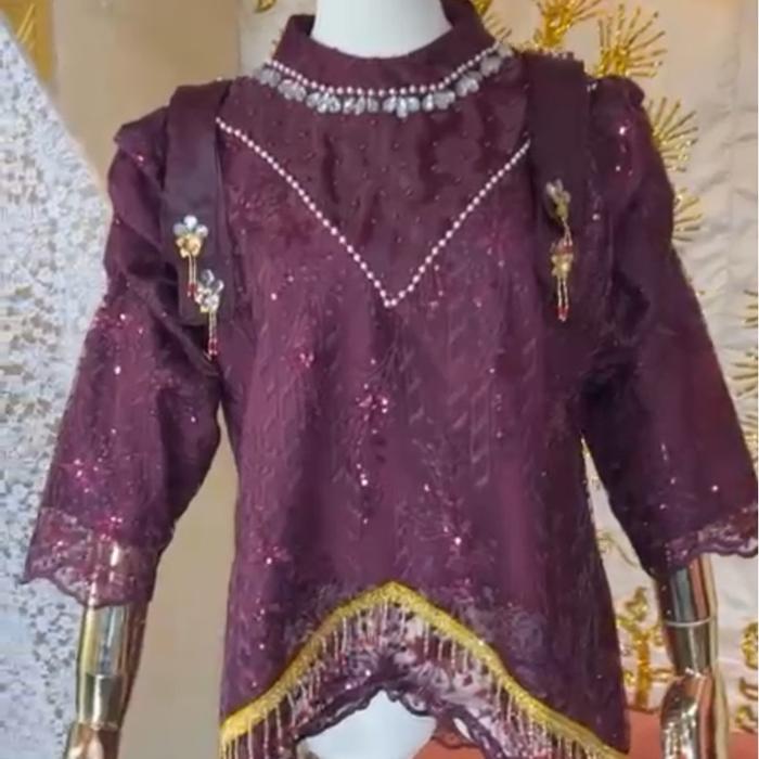 Baju Lakbu 1 Set Dengan Sarung Khas Bugis Sulawesi - Dress Pesta Wanita Elegan Traditional