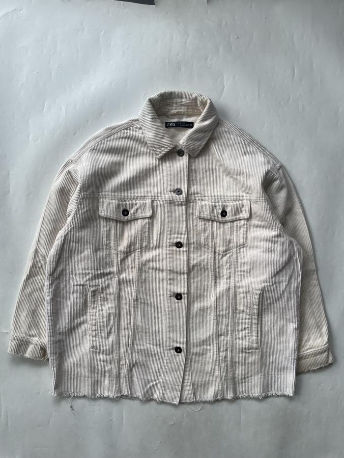Zara Corduroy Oversize Trucker Jacket (JC-6509) Xs fit M (69x63)