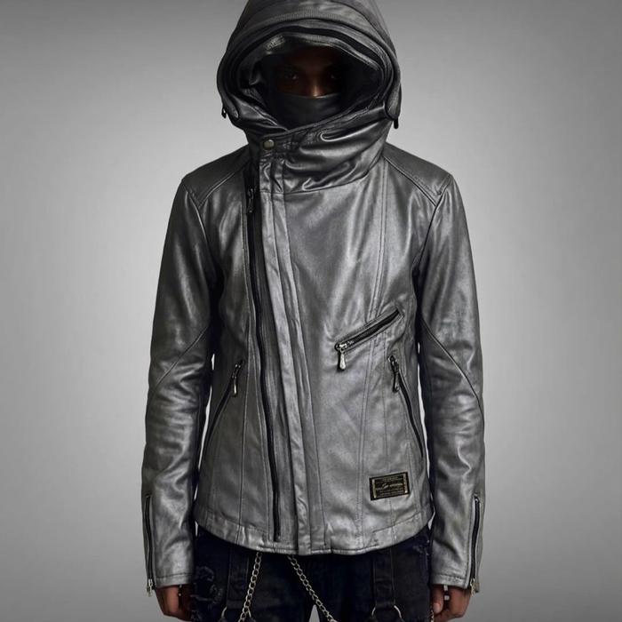 Jackrose x Luv Maison Dark Silver Asymmetric Bono Gimmick Jacket