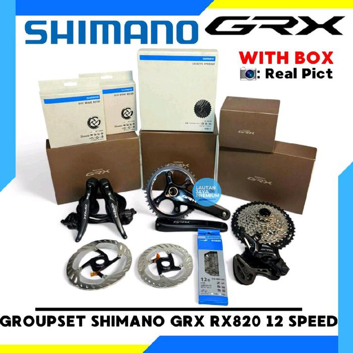 GROUPSET SHIMANO GRX RX820 12 SPEED CRANK 42T 170MM, CS 10-45T New