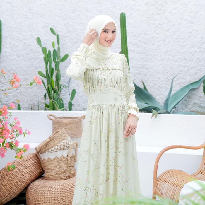 Store Bakery Shop Athena Vintage Dress Busui Hijau Cream Rayon