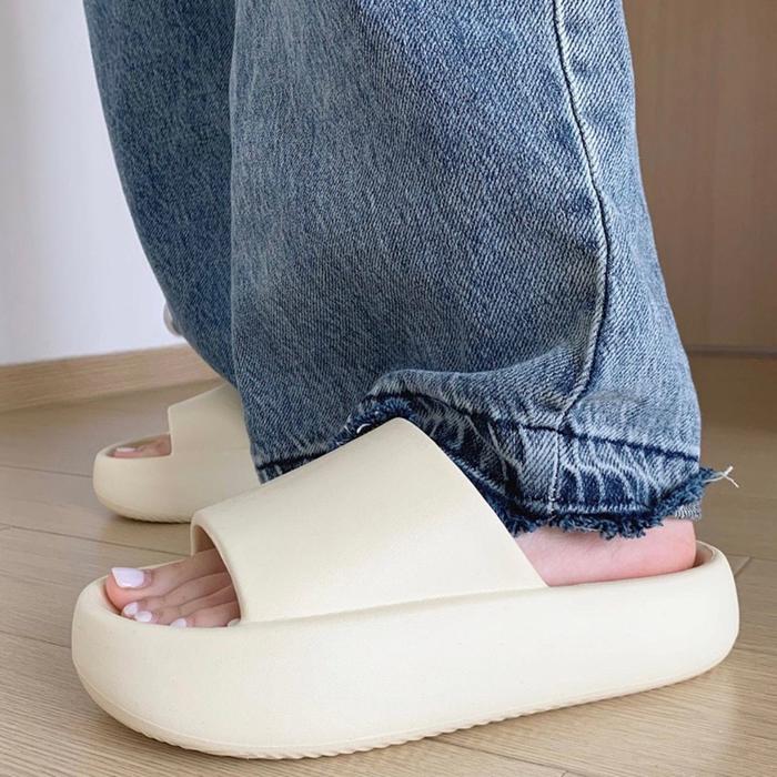 Paling dicari Little Maple - Pillow Feel Korean Rubber Slippers / Sandal Tinggi Karet Empuk / Sandal