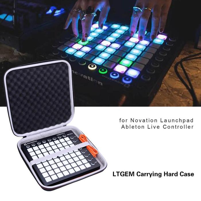 LTGEM EVA Black Carrying Hard Case for Novation Launchpad Ableton