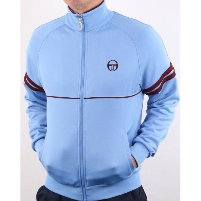 Sergio Tacchini Orion Tracktop Jacket In Blue / Burgundy