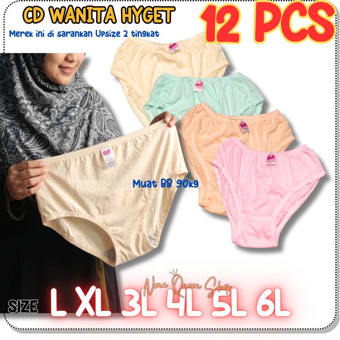 12 PCS CELANA DALAM WANITA HYGET CD ANAK REMAJA DEWASA JADUL HAID NIFAS