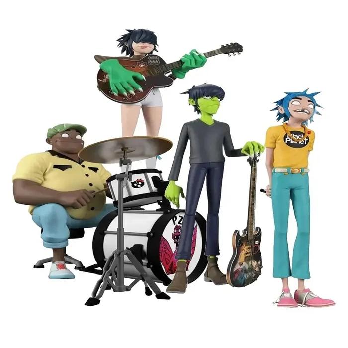 Gorillaz Band Action Figure Resin Virtual Band Simulation Ornament 2D