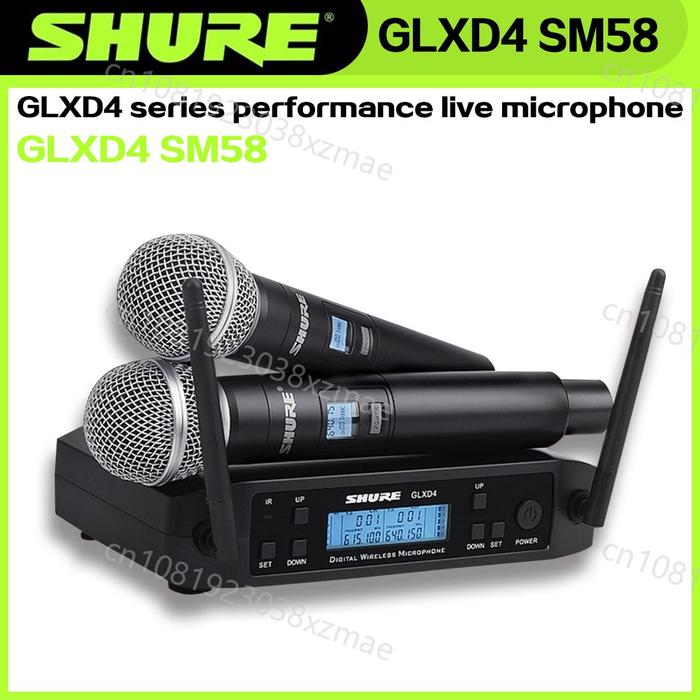 Shure GLXD4 SM58 Wireless 2 Handheld Microphone UHF Dynamic Professional Party Stage Karaoke Microph