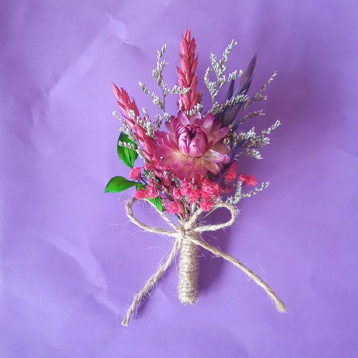 butonniere corsage bunga jas bunga kering