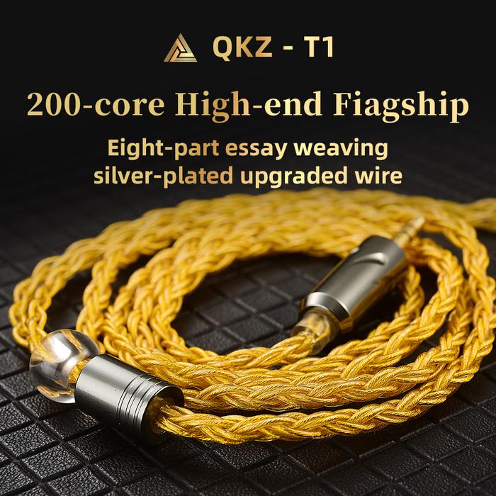 QKZ T1 8 Core TC Silver Plated Hifi Earphone Update Cable MMCX/2Pin