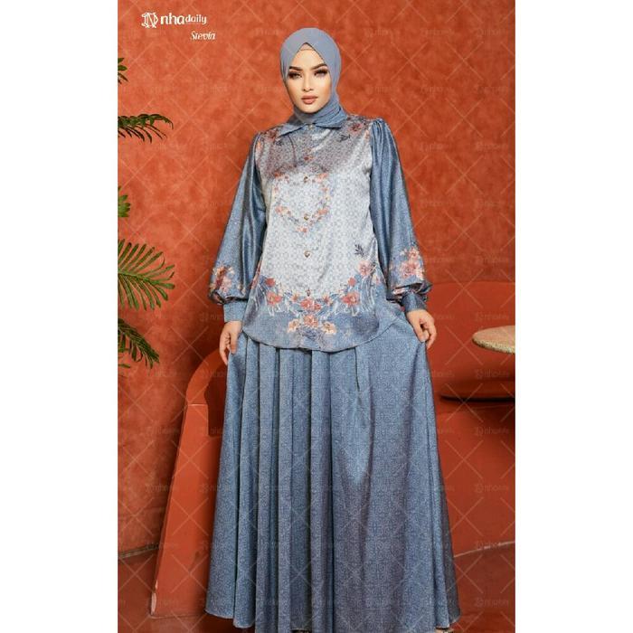 Setelan Pakaian Stevia By Nha Daily Muslim Cantik Terbaru !!!