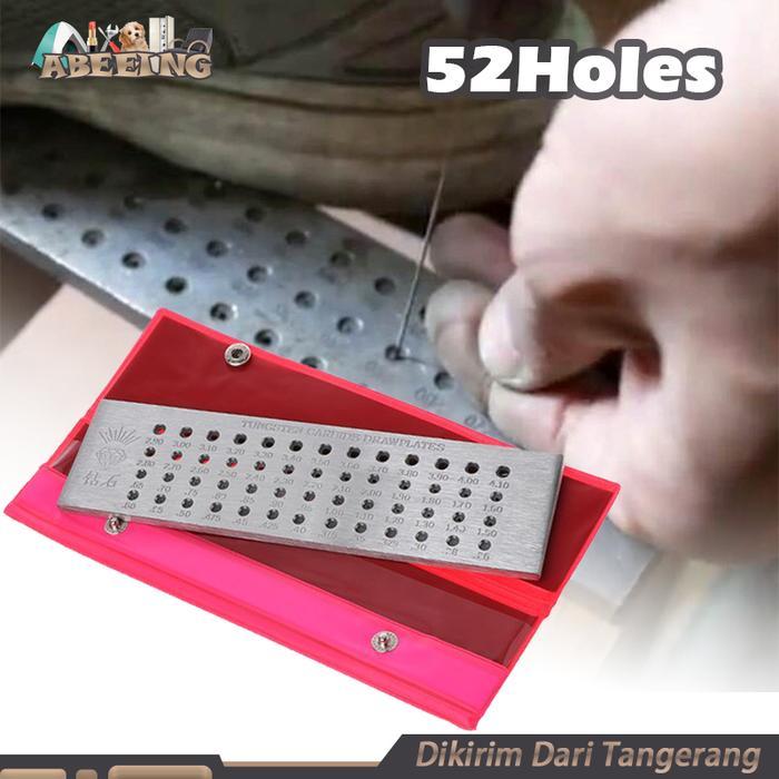 52 Holes Wire Drawplate Baja Tungsten Carbide Plat Gambar Kawat