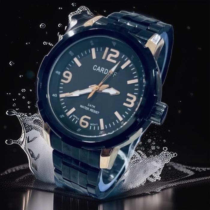 Jam Cardiff Original Pria (Bisa COD) Jam Analog Keren Besi