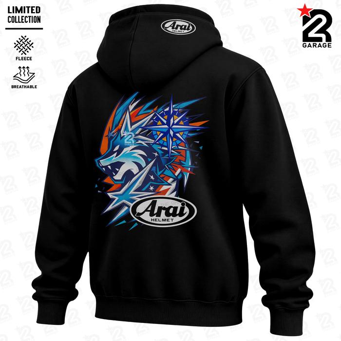 RACELINE | Hoodie Premium Pria Wanita Bahan CVC Fleece Jaket Tebal Sweater Motor Pakaian Unisex Stre