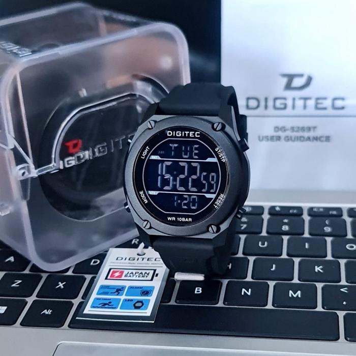 DIGITEC Jam Tangan DG-5269 Digital WR 10BAR Tahan Air Tampilan Jelas untuk Pria dan Wanita Terbaru