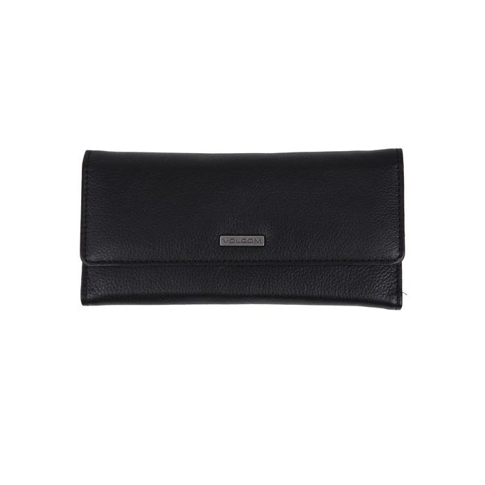 VOLCOM GLW TRIPICAL LEATHER WALLET BLACK