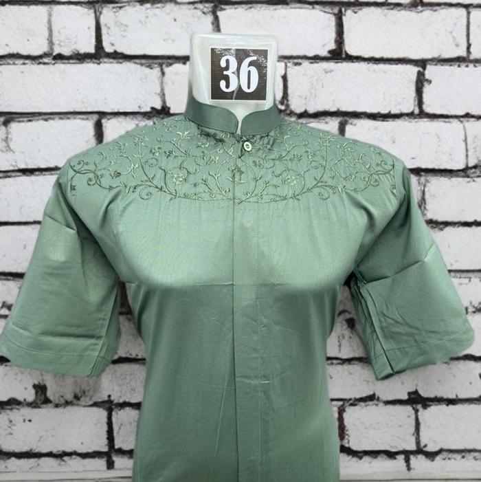 baju koko zaki adnan premium lengan pendek Pria Katun Muslim Dewasa Formal