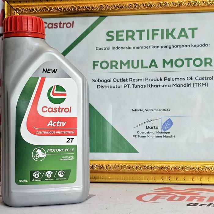 Castrol Activ 2T 700Ml - Oli Samping Motor 2Tak [Original Resmi] -Gratisongkir