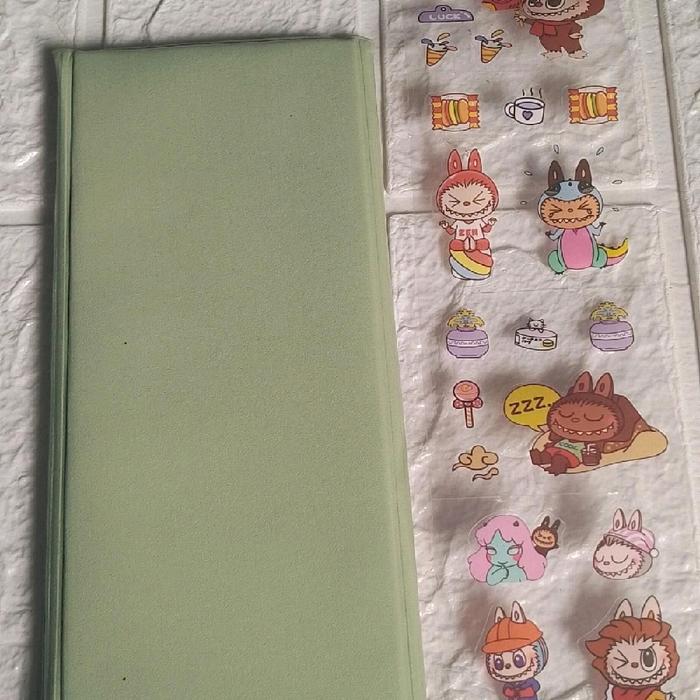 DOMPET DISIPLIN KEUANGAN PINTAR + STIKER LUCU LABUBU mini kapasitas tinggi salem singapura Wanita