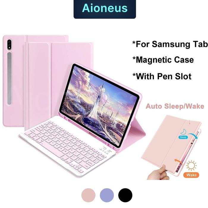 Keyboard Case Samsung Tab S9FE A9Plus S6 LITE Magnetic Tablet Case Samsung Tab S9 A9 S10FE with Keyb