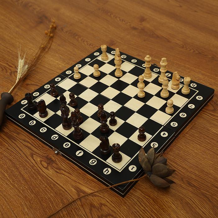 Kayu Set Catur Kayu Papan Catur Lipat Catur Magnetik Papan Permainan