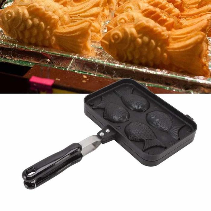 Taiyaki Fish Shape Cake Maker Non Stick Taiyaki Double Baking Pan