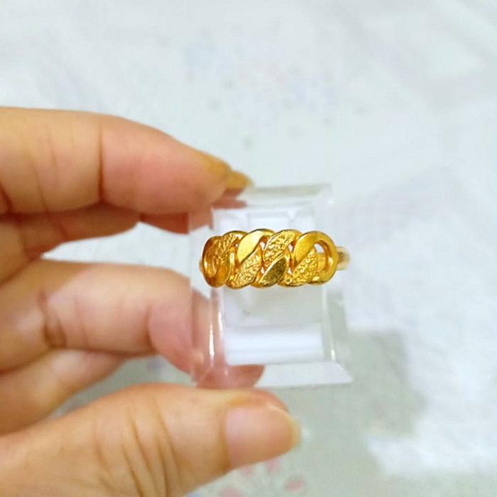 Cincin Emas Muda Rantai Pasir Atas 1 gr | Cincin Rantai Atas 1 gr