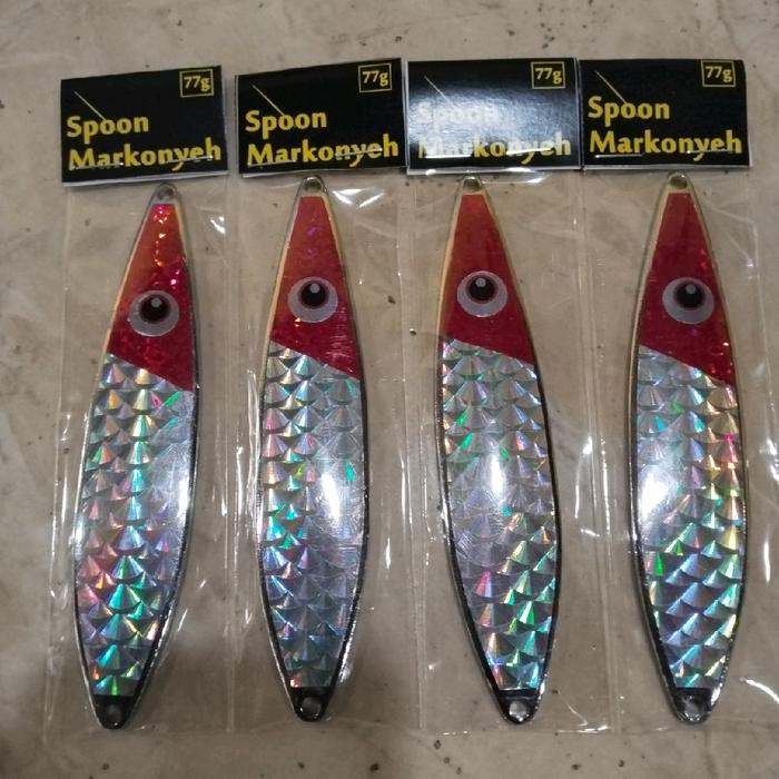 SPOON MARCONYEH TYPE SPEEDY 77GR CROME STIKER HOLOGRAM SISIK KEPALA MERAH TERMURAH Joran