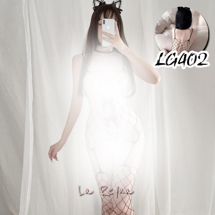 Lareyna Aravenda Lingerie Body Stocking Jumbo Big Size Jaring Pita Spider LG402