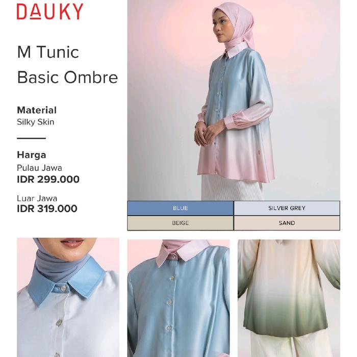 DAUKY FASHION HIJAB BAJU ATASAN WANITA TERBARU M TUNIC BASIC COTTON Tunik Dewasa