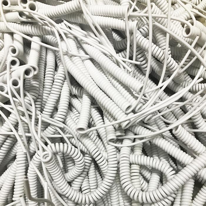 2core Spiral Wire 2PIN 0.3 Square 0.7mm2/1.5mm2/ 2.5mm2 PU Spring