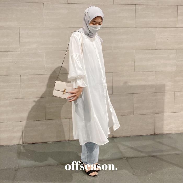 Loose Crinkle Midi Dress / Tunik Crinkle / Midi Dress Rayon Original Terpercaya