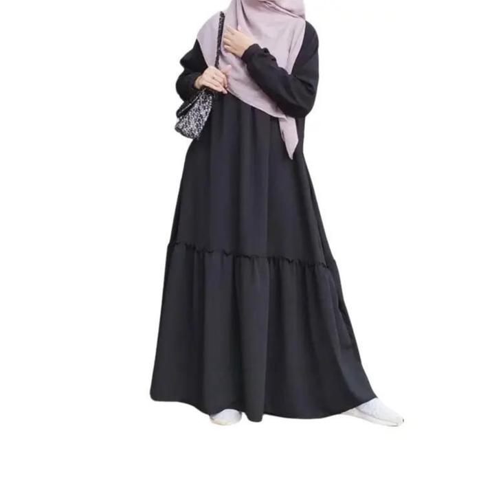 Gamis Wanita Lengan Panjang Jumbo Maxi / Moscrepe Premium Gamis Polos Nyaman /Dress Muslim Lengan Pa