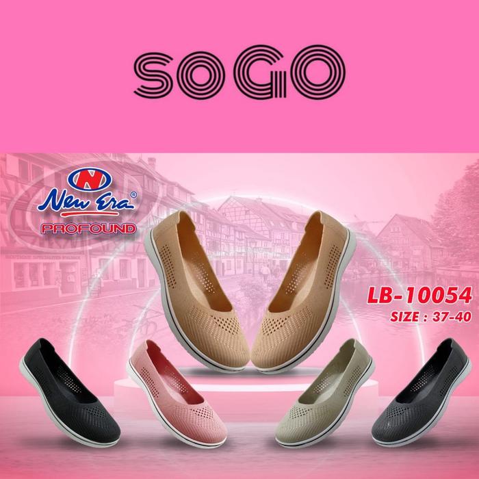 sogo NEW ERA LB 10054 Sepatu Slip On Wanita Karet TERBARU Original Murah