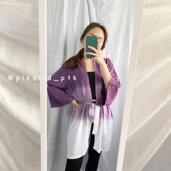 Ready produk - Hubles store | Pakaian wanita Cardigan gradasi / outer rayon murah / outer tie dye /