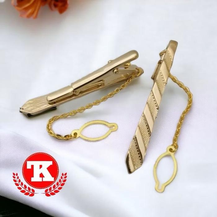 Penjepit Dasi Jepit Dasi Mewah Gold