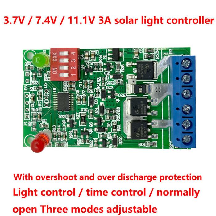3A Solar Controller Module 3.7V 7.4V 11.1V Lithium Battery Solar Lawn